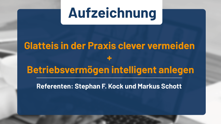 Webinar Glatteis in der Praxis clever vermeiden + Intelligent anlegen im Betriebsvermögen mediserv Bank