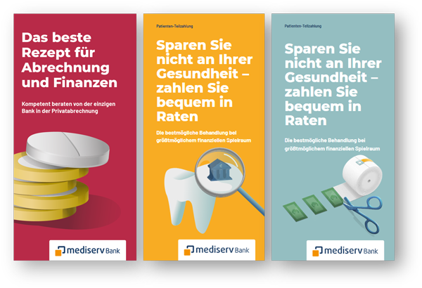 Infomaterial der mediserv Bank